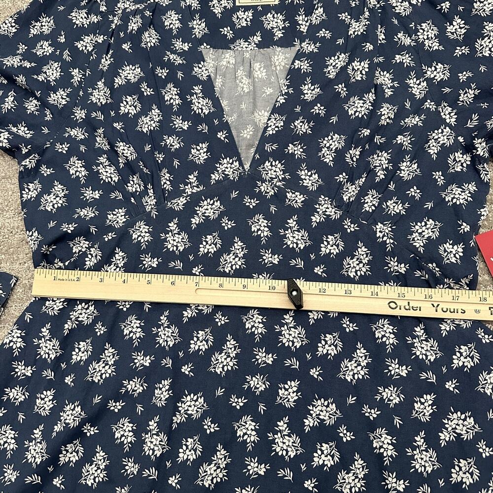 Kimes Ranch Dress Womens XXL Blue Georgina Floral V Neck Belted Western - Picture 10 of 16